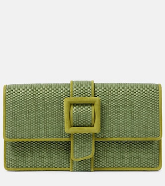 Maycap glitter raffia clutch | Manolo Blahnik