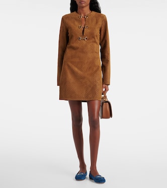 GG Horsebit suede minidress | Gucci