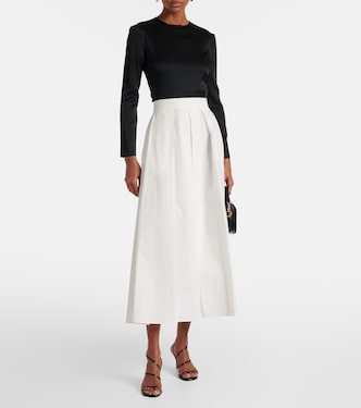 Gonna midi in popeline di cotone | Elie Saab