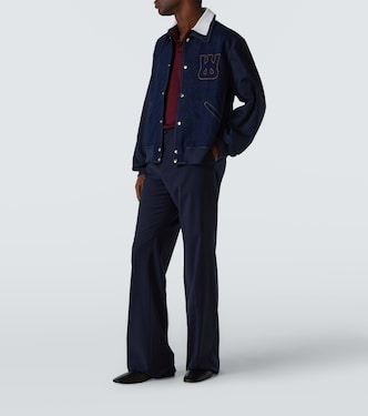 Logo embroidered denim jacket | Wales Bonner