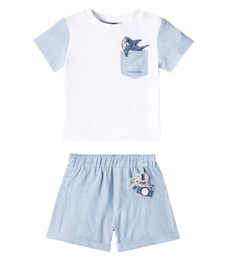 Printed cotton T-shirt and leggings set | Monnalisa
