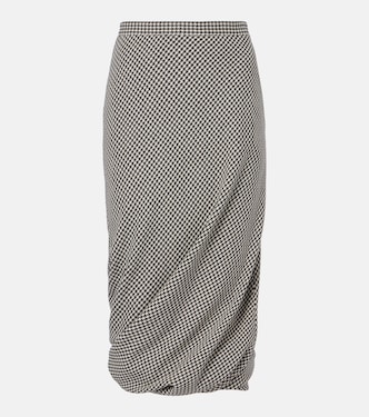 Twisted houndstooth wool pencil skirt | Balenciaga