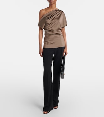Edel ruched draped jersey top | Tove