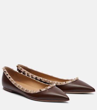 Rockstud leather ballet flats | Valentino Garavani
