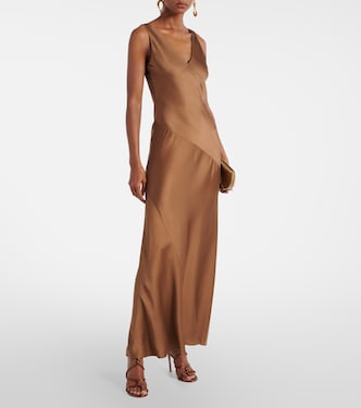 Abito lungo Pilly in raso senza maniche | Max Mara