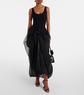 Jupe longue en tulle de soie | Magda Butrym