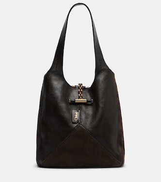 Chloé Balloon Small leather and suede shoulder bag | Chloé