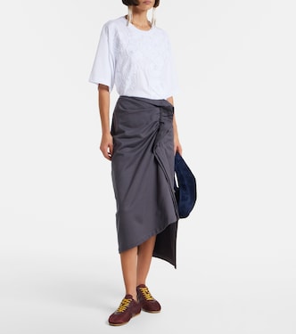 Ruffled cotton midi skirt | Dries Van Noten