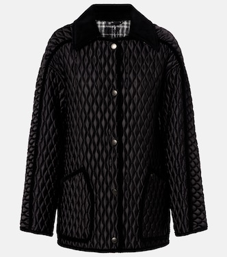 Corduroy-trimmed quilted jacket | Burberry
