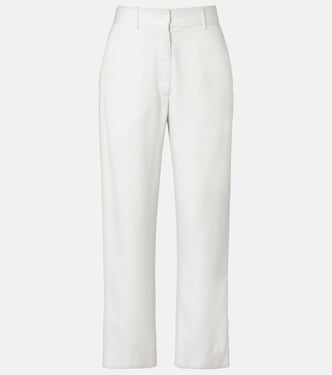 Cotton cropped straight pants | The Row