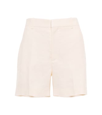 Shorts in lino e seta a vita alta | Chloé