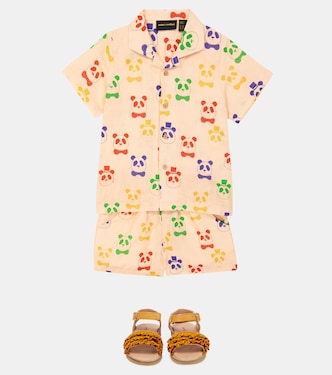 Camisa de algodón y lino estampada | Mini Rodini