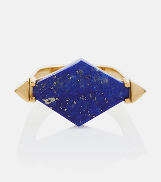 Bague Deco Rombo en or 9 ct et lapis-lazuli | Aliita