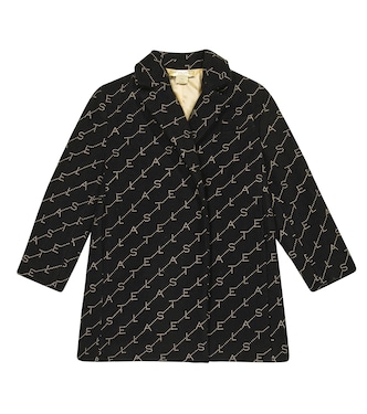 Abrigo de mezcla de lana con logo | Stella McCartney Kids