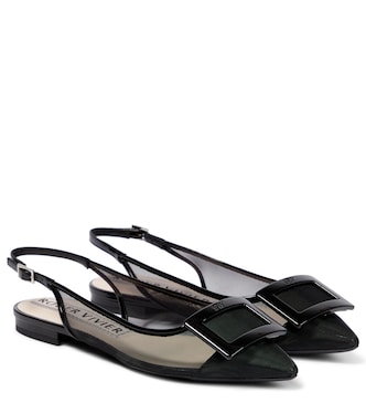 Gommettine mesh slingback flats | Roger Vivier