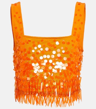 Crop top con lentejuelas | Staud