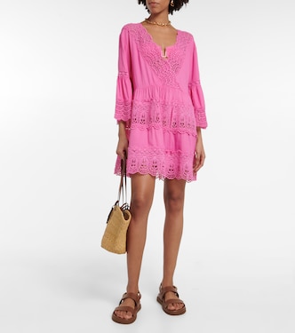 Vestido corto de algodón bordado | Melissa Odabash