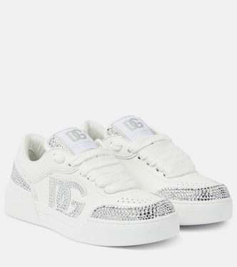Baskets New Roma en cuir à ornements | Dolce&Gabbana