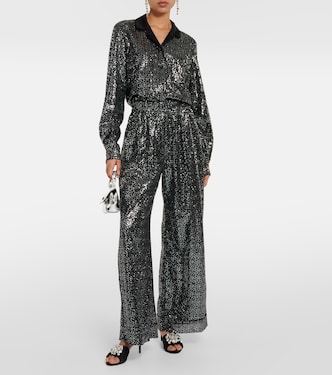 Crystal-embellished satin mules | Dolce&Gabbana