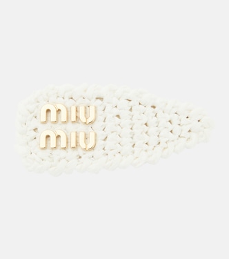 Logo crochet hair clip | Miu Miu