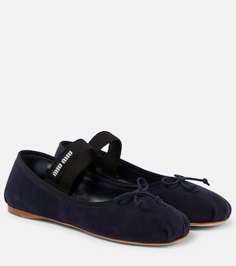 Ballerinas aus Veloursleder | Miu Miu