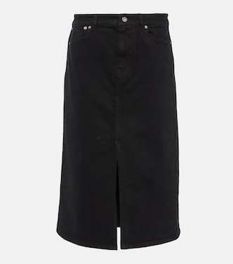 White Label falda midi Sloan en denim | Proenza Schouler