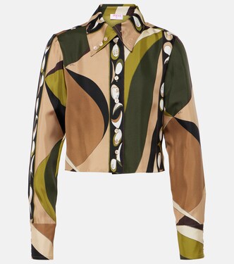 Cropped-Hemd Pesci aus Seide | Pucci