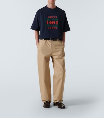 Camiseta de jersey de algodón con logo | Gucci