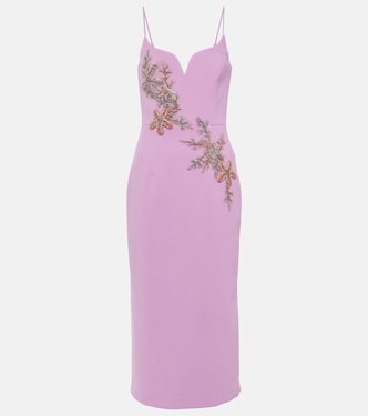 Verziertes Midikleid Chantara aus Crêpe | Rebecca Vallance