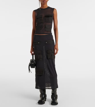 Falda midi cargo de malla | Acne Studios