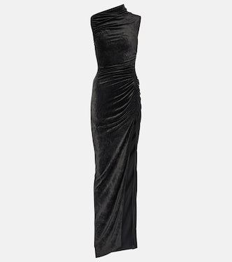 Lilies - Abito lungo Svita in jersey di velluto | Rick Owens