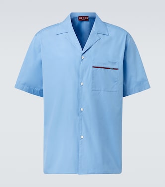 Web Stripe cotton poplin shirt | Gucci