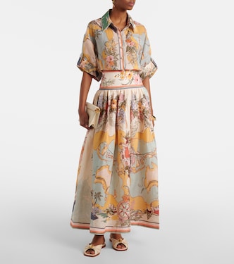 Camicia Tallow in ramia con stampa | Zimmermann