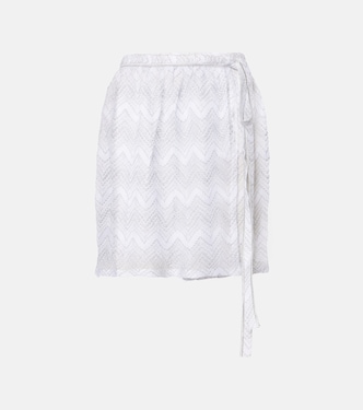 Falda envolvente de lamé en zigzag | Missoni