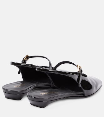 Ballerines slingback en cuir verni | Prada
