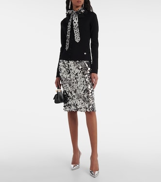 Camicia in misto seta con stampa leopardata | Dolce&Gabbana