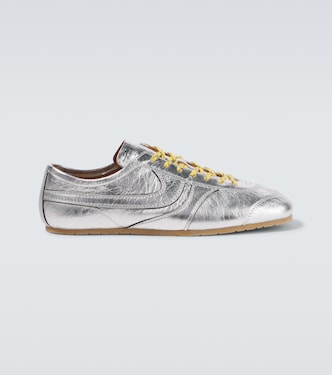 Metallic leather sneakers | Dries Van Noten