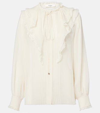 Blusa in seta con pizzo | Chloé