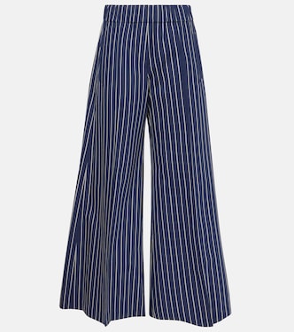 Cotton and silk wide-leg pants | Brunello Cucinelli