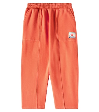 Smiling cotton-blend jersey sweatpants | Bobo Choses
