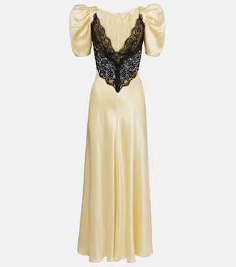 Robe aus Seide mit Spitze | Rodarte