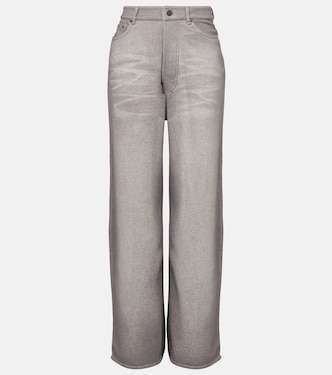 Mid-rise cotton fleece wide-leg pants | Acne Studios