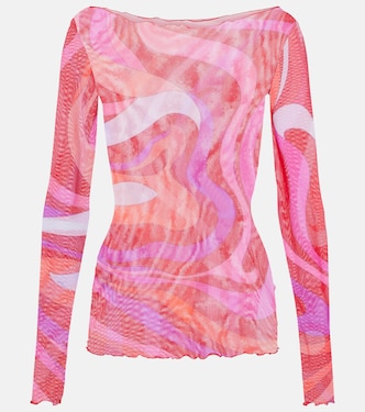 Marmo semi-sheer tulle top | Pucci
