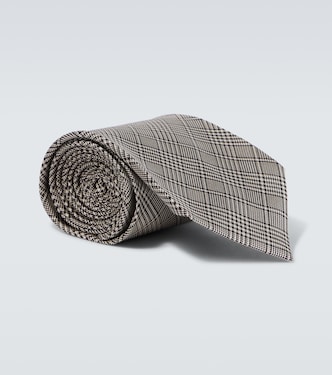 Prince of Wales check silk tie | Tom Ford