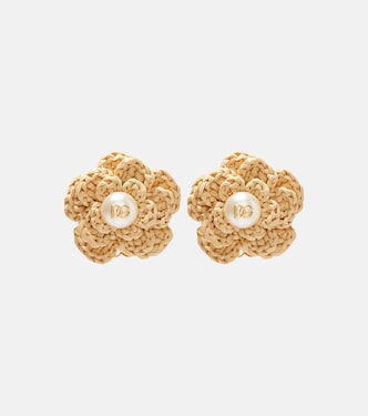 Orecchini a clip DG effetto rafia | Dolce&Gabbana