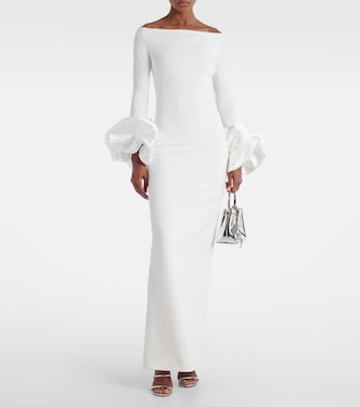 Talia off-shoulder gown  | Solace London