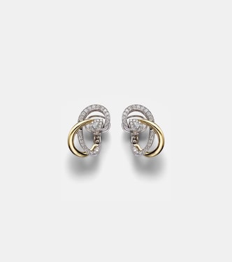 Ohrringe Golden Strada aus 18kt Gelb- und Weißgold mit Diamanten | Yeprem