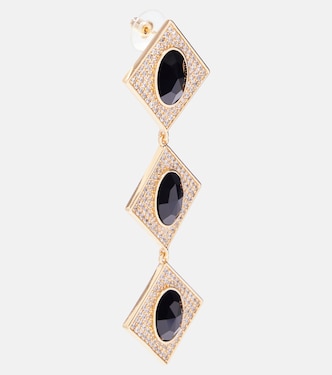 Crystal-embellished drop earrings | Self-Portrait