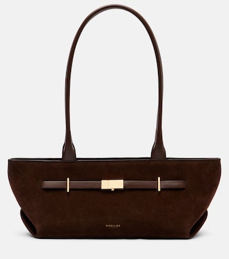 Schultertasche New York aus Veloursleder | DeMellier