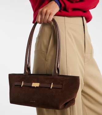 Schultertasche New York aus Veloursleder | DeMellier